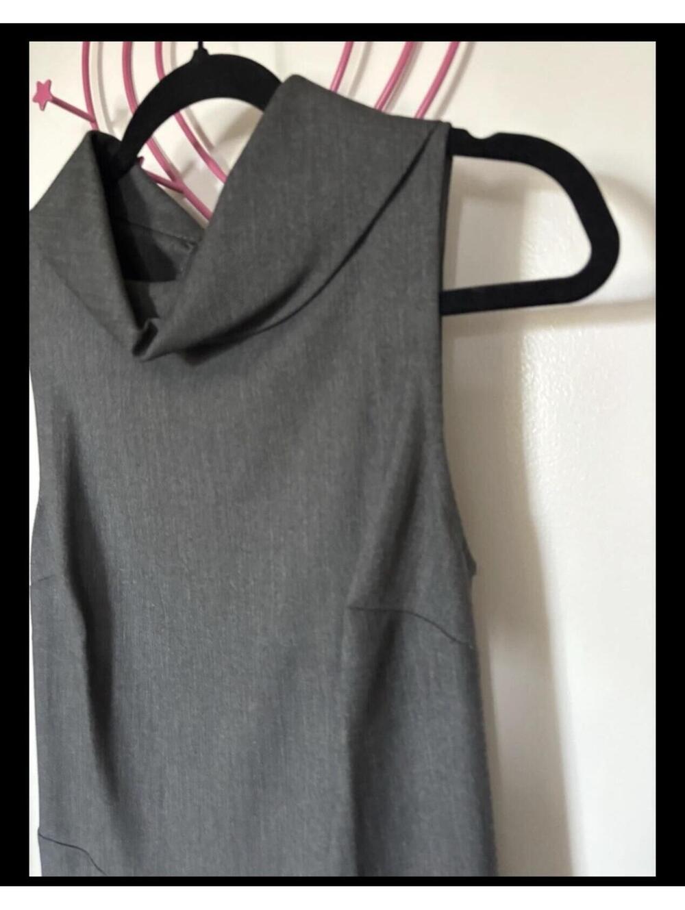 | STILE BENETTON | Elegant Gray Sleeveless Dress